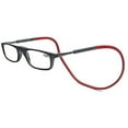 thumbnail image 3 of Gafas de lectura portátiles plegables Tr90 con cuello magnético colgante para hombres y mujeres (rojo-100°), 3 of 5