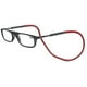 thumbnail image 3 of Gafas de lectura portátiles plegables Tr90 con cuello magnético colgante para hombres y mujeres (rojo-250°), 3 of 5