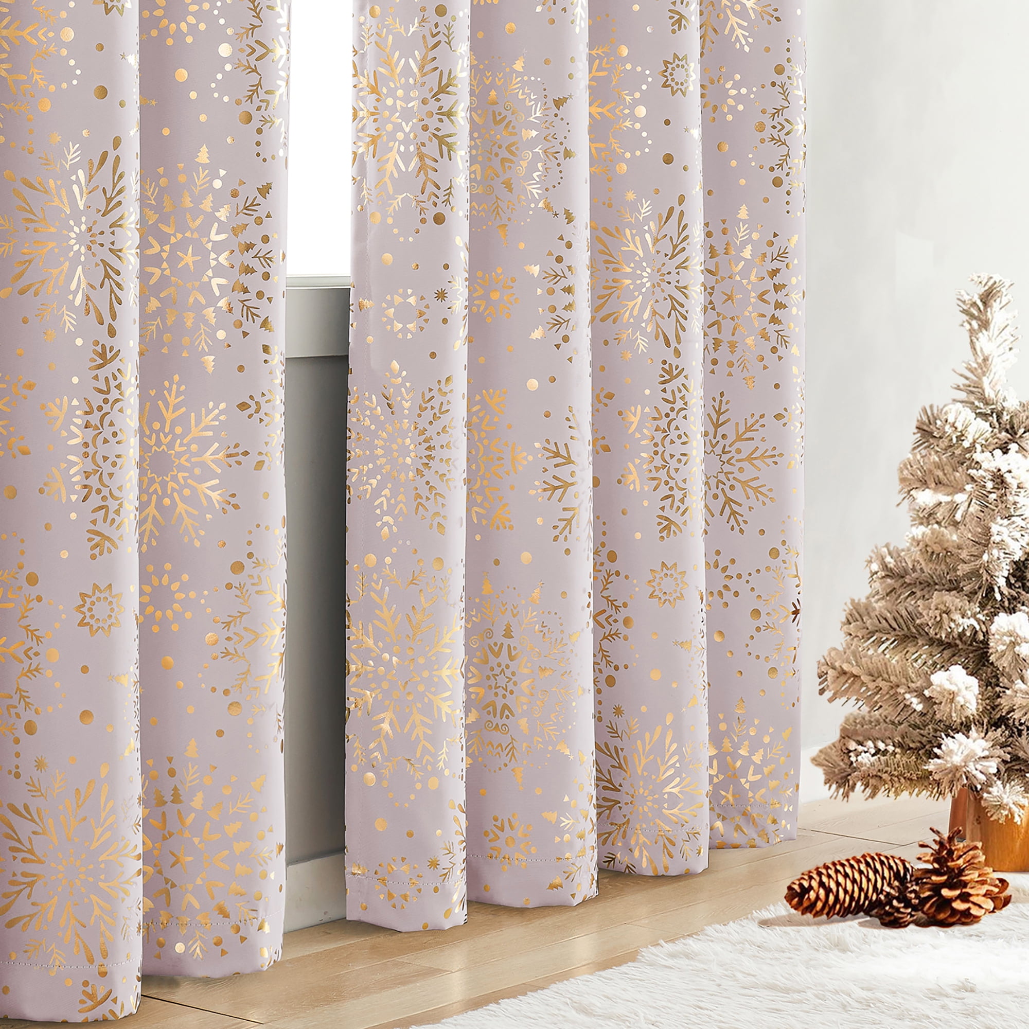 Exultantex Kids Pink Solid Print Winter Grommet Blackout Sliding Glass Door Curtain, 50" x 95" 2 Panels