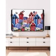 thumbnail image 5 of American Flag Outdoor TV Cover 70 to 75 Inch Weatherproof, Spring Garden Floral Birds House 600D Oxford TV Covers with Waterproof Zipper, Outside Flat TV Screen Protector Size 68"W x 42"H x 4.5"D, 5 of 7
