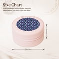 thumbnail image 2 of Yiaed Blue Skull Flower Print Travel Jewelry Case Bridesmaid Gift Boxes Jewelry Travel Organizer Small Round Jewelry Box Mini Storage-Pink, 2 of 7