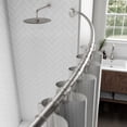 thumbnail image 2 of Zenna Home 44" to 72" Rustproof Metal Curved Shower Rod, Nickel, 2 of 6