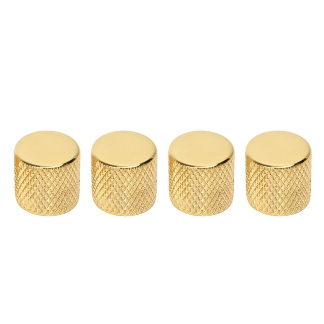 Potentiometer Knob, Bass Knob 4Pcs Easy Installation Metal For Replacement Silver,Black,Gold