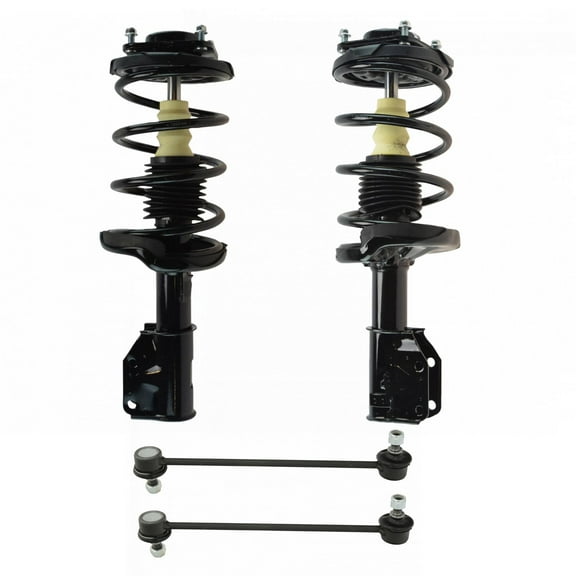 TRQ 4pc Front Complete Strut Assembly & Sway Bar Link Set Kit for Mazda Protege SCA67118