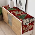 thumbnail image 4 of Red Christmas Table Runner 48 Inches Long Farmhouse Dress Scarves, Xmas Tree Gingerbread Snowman Winter Dining Tablerunner for Coffee Table/Kitchen Island/Party Décor, 13" x 48", 4 of 8