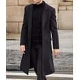 thumbnail image 4 of cortavientos largo para hombre, negro., 4 of 7