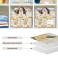 thumbnail image 4 of Yayeee Foldable Storage Basket for Shelves with Handles Waterproof Cloth Bins, White Rabbits, 4 of 7