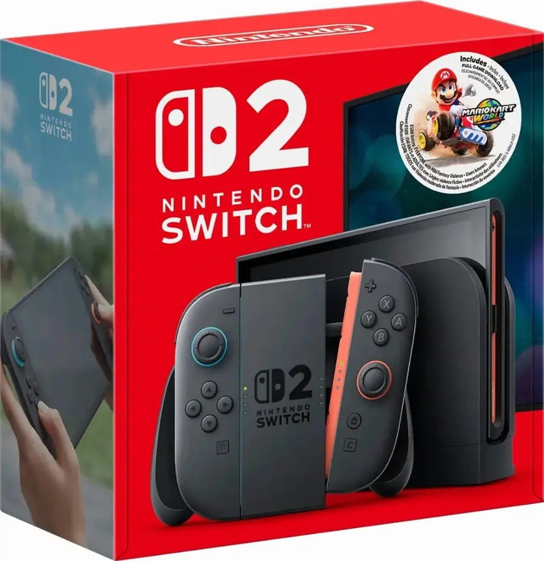 Dream 2025 Newest Nintendo Switch™ 2 + Mario Kart World and 12 month Individual membership pack bundle