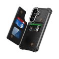 thumbnail image 2 of ShellTech Diamond Case for Samsung Galaxy S24,Magnetic Leather Built-in Card Slots Wallet Case Shockproof TPU Kickstand Back Cover for Galaxy S24,Black, 2 of 8