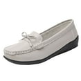 thumbnail image 2 of OWUUcdse Losfers for Women, Casual Slip-on Soft Sole Outdoor Fall Shoes Gray Size 7.5, 2 of 5