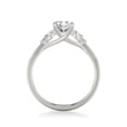 thumbnail image 3 of Ammo Jewel 1.9 Ct Oval Cut Diamond Engagement Hidden Halo Ring - 14K White Gold Plated Three Stone Setting Rings - Lab-Created Simulated Diamond Rings - Perfect for Proposals and Anniversaries, 3 of 3