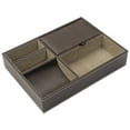 thumbnail image 1 of CNKOO Pu Leather Nightstand Tray Organizer For Men Desk Dressing Room Top Storage Box Jewelry Keys Phone Wallet Watch Accessories, 1 of 6
