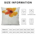 thumbnail image 5 of PHYHOO  Watercolor Flower Throw Pillow Cushion Cover, Single Poppy Flower on Plain Clear Background Nature Inspired Romantic, Decorative Square Accent Pillow Case, White Orange White, 5 of 5