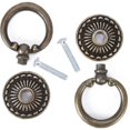 thumbnail image 3 of 6 Pcs Furniture Knobs Ring Cabinet Handle Vintage Cabinet Knobs Drawer Knobs Drawer Cupboard Drawer Pulls Knob for Cabinet Cupboard Dresser Door Cabin, 3 of 5