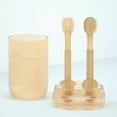 thumbnail image 2 of Trayknick 1 Set Baby Toothbrush Eye-catching Fine Workmanship Brown Compact Anti-slip Newborn Cleaning Toothbrush for Daily, 2 of 13