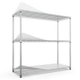thumbnail image 2 of Pouseayar 3 Tier NSF Metal Shelf Wire Shelving Unit, 1050lbs Capacity Heavy Duty Adjustable Storage Rack with Shelf Liners 48" H X 48" L X 18" D, 2 of 18
