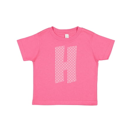 

Inktastic Pink and White Polka Dots Letter H Gift Baby Boy or Baby Girl T-Shirt