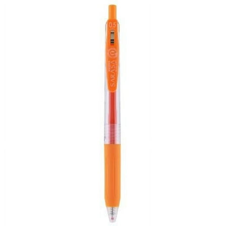 Zebra Sarasa Clip Gel Retractable Pen, .5mm, Orange