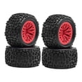 thumbnail image 4 of 4 Pieces RC Crawler Wheels RC Buggy Tires Replacement Parts Easy to Install with Great Grip for 1/18 Scale Monster Truck, 4 of 9