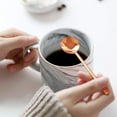 thumbnail image 2 of 8Pcs Rose Gold Plated Stainless Steel Espresso Spoons,  Mini Teaspoons Set for Coffee Sugar Dessert Cake Ice Cream Soup Antipasto Cappuccino, 5.3 Inch, 2 of 9