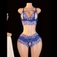 thumbnail image 3 of Lace Bra See Through open type Breathable Soft Underwear for Women, 3 of 9