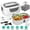 With meal bag gray, variant on MDHAND Portable Electric Lunch Box, 1.5L Food Warmer for Car & Home with 12V/110V, Green