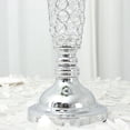 thumbnail image 5 of Balsa Circle 2 Silver Metal 28" Crystal Beaded Metal Trumpet Vases Centerpieces Party Events Decorations Supplies, 5 of 8