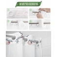thumbnail image 6 of Christmas Winter Snowman Starfish No Hooks Shower Curtain with Snap in Fabric Liner Set, Ocean Conch Coral on White Shower Curtains Waterproof Bathroom Curtain with See Through Top Window, 60x72 Inch, 6 of 6