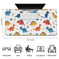 thumbnail image 5 of Long Mouse Pads for Desk,White Cartoon Dinosaurs Bones Pattern Desk Mats on Top Of Desks, Desk Mouse Pad Extra Large with 3mm Non-Slip Base and Stitched Edge for Gaming,Office,Work,Home 47.3"x23.6", 5 of 6