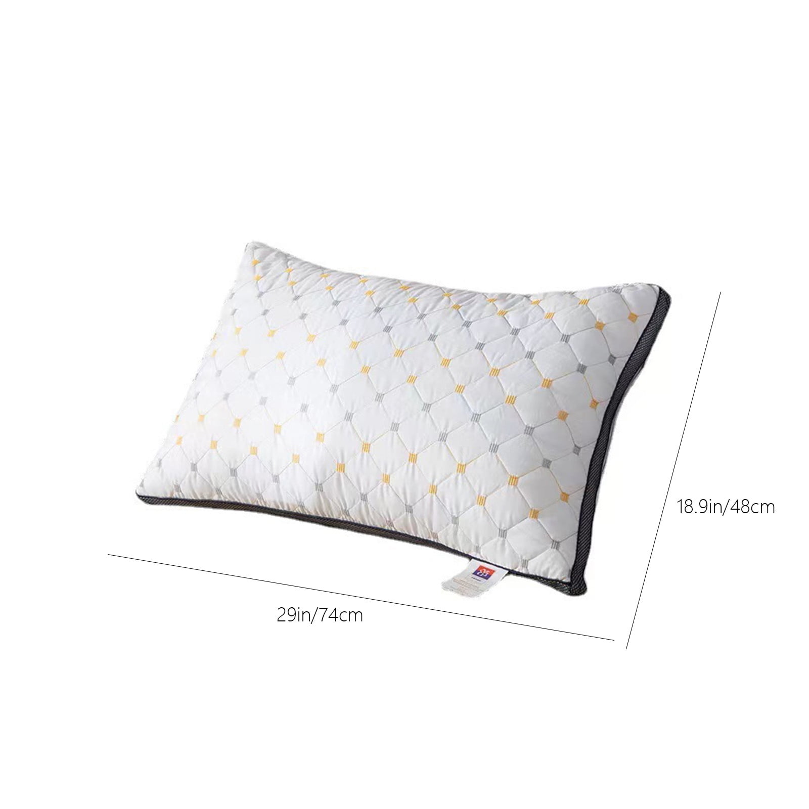 AuroraX White Decorative Bed Pillow Medium Soft Cooling Single Huge Overfilled Queen Bed Pillow for Side and Back Sleep Standard Bed Pillow Decor Gift for Women