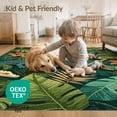 thumbnail image 4 of ODIKA 8'x10' Washable Area Rug Jungle Insect Eclectic Scatter Motif Patterned Motifs Border for Living Room, Under Sectional, Family , Durable, Non-Slip, 4 of 7
