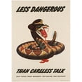 thumbnail image 3 of Albert Dorne 14x18 Black Modern Framed Museum Art Print Titled - Less Dangerous than Careless Talk (1944), 3 of 5