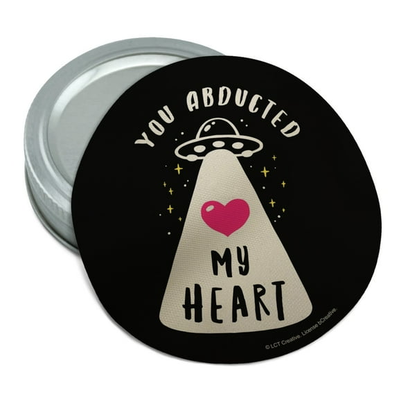 You Abducted My Heart Alien Love Funny Humor Round Rubber Non-Slip Jar Gripper Lid Opener