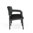 thumbnail image 4 of Lesro Lenox Steel Fabric 2-Seat Waiting Room Guest Reception Chair in Charcoal/Nocturnal/Black, 4 of 5