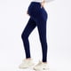 thumbnail image 4 of Amzcrzy 2PC Leggings premamá color liso por encima de la barriga clásicos largo completo cómodos suaves yoga ejercicio informal S-XL Azul, 4 of 6