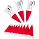 thumbnail image 1 of Wabjtam 38 piezas de sombreros de Papá Noel para Navidad, soportes para cubiertos, vajilla para la mesa de la cena, suministros de decoración, 1 of 5