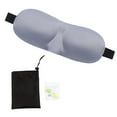 thumbnail image 1 of Lightweight 3D Contoured Sleep Eye Mask Set - Breathable 16g Eye Cover (218x84mm) with Waterproof Storage Pouch & Random Color Earplugs - Available in Black, Blue, Red, Grey Options, 1 of 7