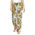 thumbnail image 2 of Lsque Ducks and Flowers Print Women's Pajama Pants, Lounge Pant - Comfortable Home Wear,Elastic Waistband, Stylish Design-Small, 2 of 9
