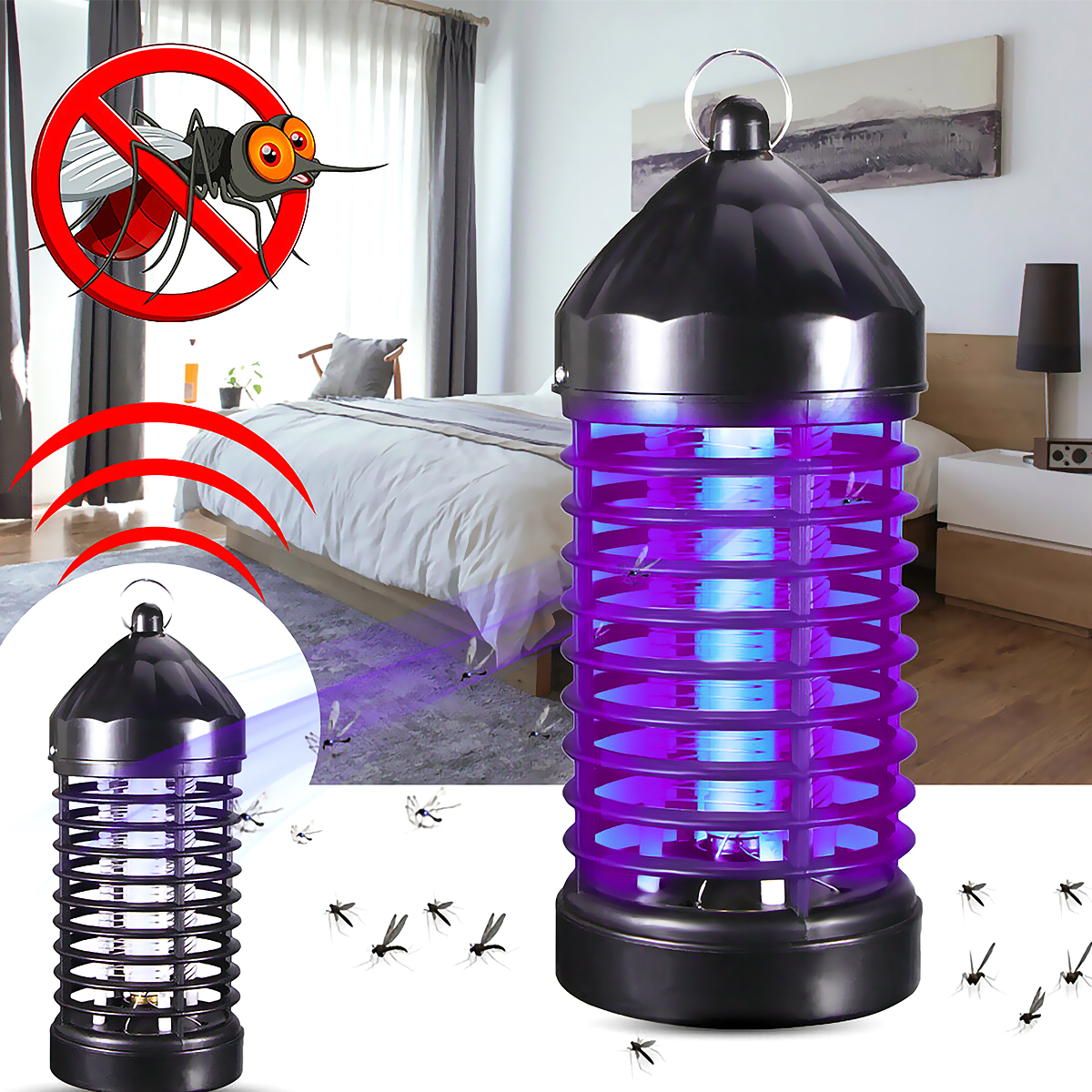 Electric Mosquito Killer Lamp Fly Bug Insect Zapper Trap for Outdoor Indoor