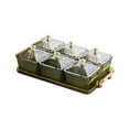 thumbnail image 4 of deevoka Divided Serving Dishes Nordic Dried Fruit Plate for Chocolate Cookies Fruits green, 4 of 9
