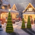 thumbnail image 4 of AWQM multi-size Pop-up Christmas Tree with Light, Pre-Lit Collapsible Artificial Xmas Tree Set of 3, 8 Light Modes Christmas Decor for Indoor Outdoor Holiday Decoration, Easy Assembly, 4 of 8