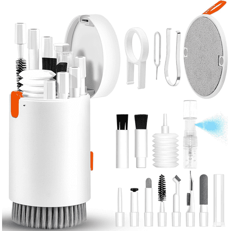 Keyboard Cleaning Kit Laptop Cleaner,20-in-1 Computer Cleaning kit Brush Tool,phone cleaning kit,Multi-Function PC Cleaning Kit with Soft Brush and Spray for iPad iPhone,Earbuds,Camera Monitor