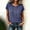 Blue, variant on Women's Tops New Arrivals Spring Summer European Solid Color Twisting Fashion Short Sleeve Tee