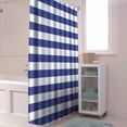 thumbnail image 6 of Rustic Navy Blue White Buffalo Check Plaid Pattern Shower Curtain, Farmhouse Shower Curtains Set with Hooks, Waterproof Fabric Bathroom Curtains Decor Home Accessories,72 X 84 Inch Extra Long, 6 of 6