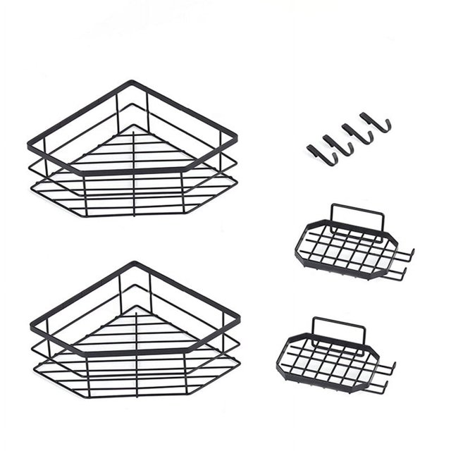 Cesta de ducha de acero inoxidable, estante de baño con soporte para jabón