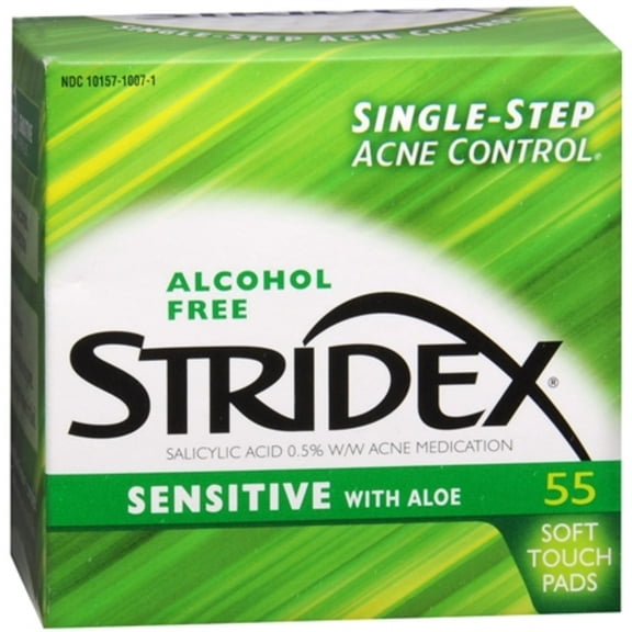 Stri-Dex Daily Care Sensitive With Aloe Pads 55 Each (Pack of 6)
