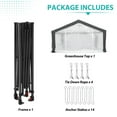 thumbnail image 5 of EAGLE PEAK 8x6 Portable Walk-in Greenhouse with with Reinforced Corners, Instant Pop-up Indoor Outdoor Plant Gardening Green House Canopy, Roll-up Zipper Entry Doors and 2 Side Windows, White, 5 of 10