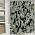 thumbnail image 5 of Retro Money Print 4 Pcs Shower Curtain Set Bathroom Set Funny United States Money 100 Dollar Bill Cash Theme Shower Mat Shower Curtain with Rug 12 Hooks,72" W x 72" L, 5 of 8