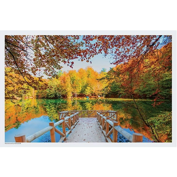 Autumn Lake Disposable Paper Placemats - 10in. x 14in. - 50/Pack (702078AL)