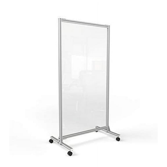 Ghent's Plastic 74" x 38" Mobile Divider in Clear